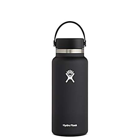 Hydro Flask 32 Oz Black Wide Mouth Insulated Water Bottle - W32BTS001