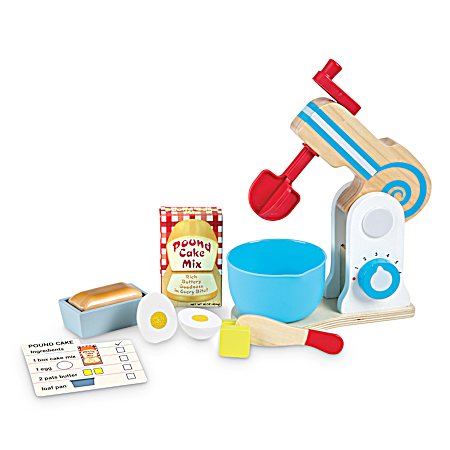 Wooden Make-a-Cake Mixer Set