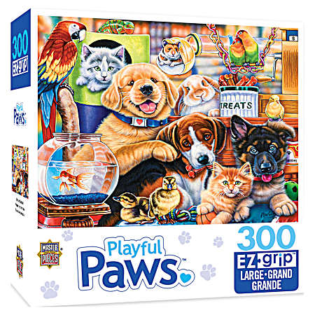 Playful Paws 300 Pc EZ Grip Puzzle - Assorted