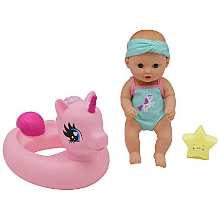 10 in Bath Time Baby on Animal Floater - Assorted