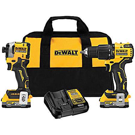 ATOMIC 20V MAX Hammer Drill & Impact Driver Combo Kit w/ POWERSTACK Batteries