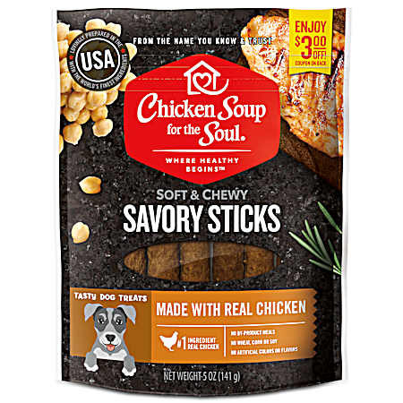 Savory Sticks Chicken Dog Treats, 5 oz
