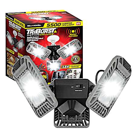 Bell & Howell TriBurst Active Deluxe LED Semi-Flush Mount Light
