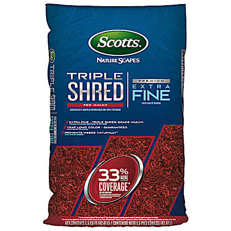 1.5 cu ft Red Color Enhanced Shredded Wood Mulch