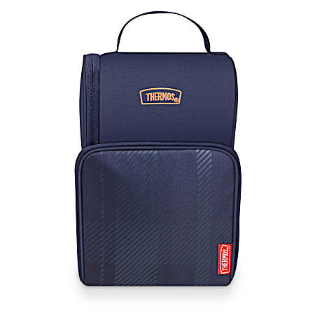 Thermos Dual Compartment Lunch Box - Navy Plaid