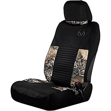 Woodland Escape 2 pc Black/Camo Lowback Seat Cover