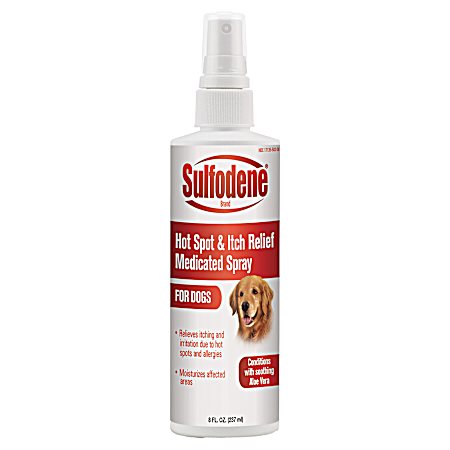 8 Oz Medicated Hot Spot & Itch Relief Spray For Dogs