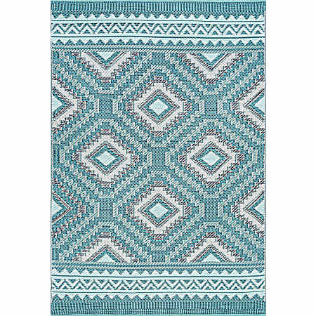 Rio 5 ft. x 7 ft. Outdoor Rug - Blue Diamond