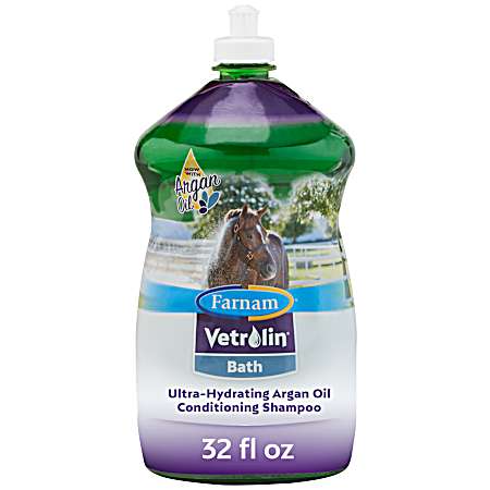 32 oz Vetrolin Bath Ultra-hydrating Conditioning Shampoo for Horses & Dogs