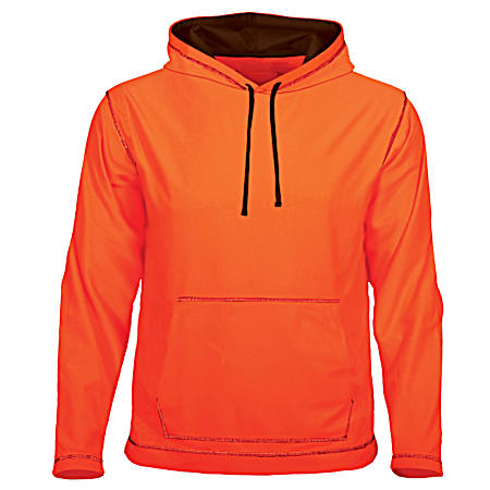Men's High Performance Blaze Orange Midweight Fleece Hoodie