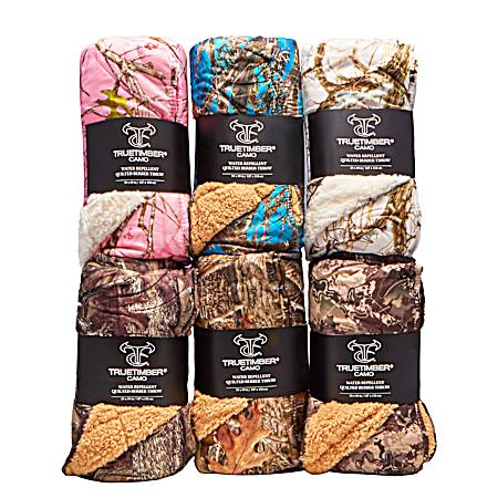 Water Repellent Quilted Berber Throw - Assorted
