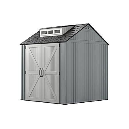 7 ft x 7 ft Charcoal/Tan Easy Install Shed