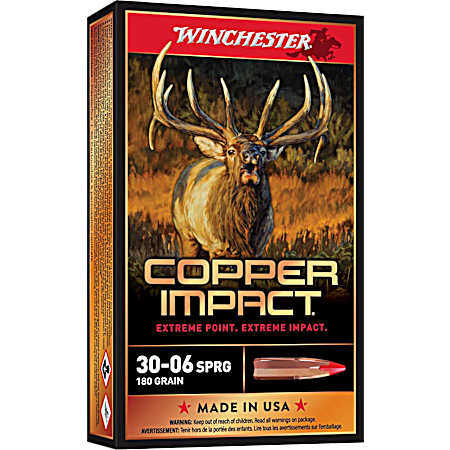 .30-06 Springfield Copper Impact 180 Grain Cartridges - 20 Rounds