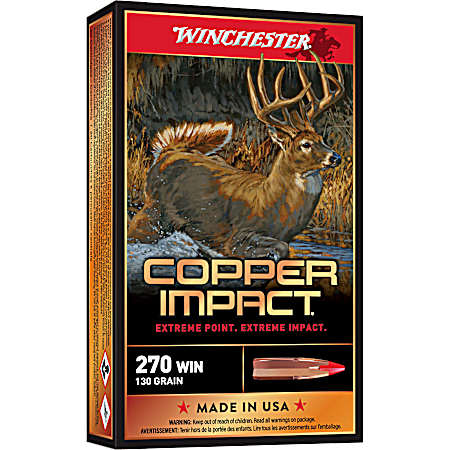 .270 Winchester Copper Impact 130 Grain Cartridges - 20 Rounds