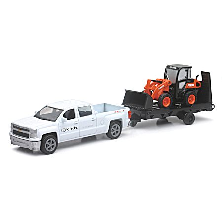 Die-Cast Kubota R630 w/ Chevy Pickup Truck