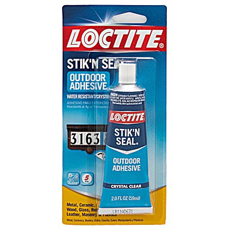 2 oz Clear Stik 'N Seal Outdoor Adhesive