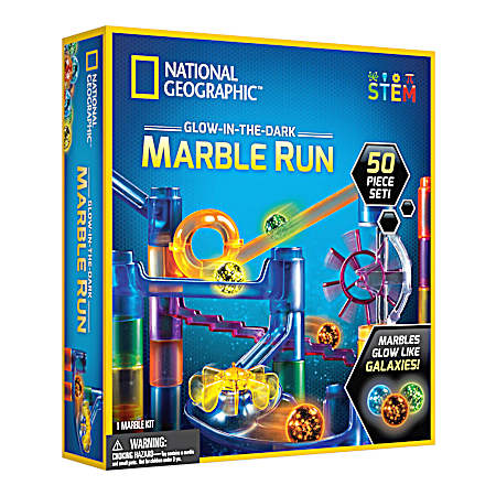 Glow-in-the-Dark Marble Run - 50 Pc