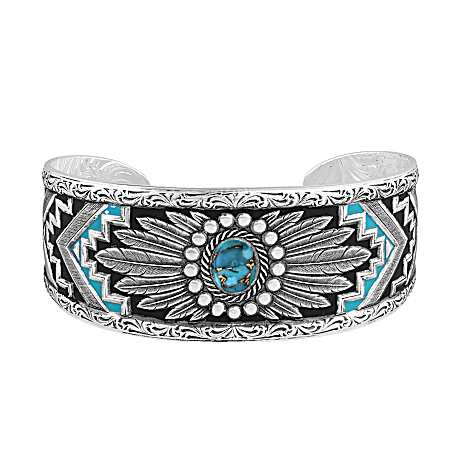 Blue Spring Turquoise Cuff Bracelet