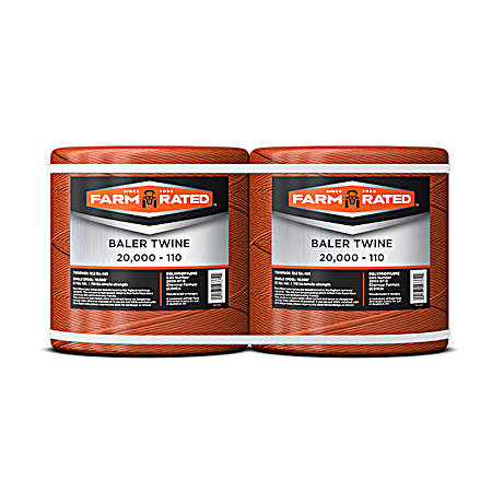 20,000 ft Orange 110 Polypropylene Baler Twine