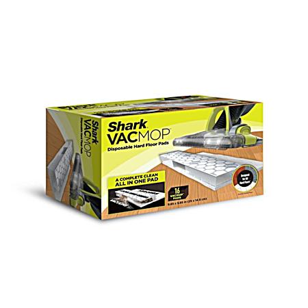 VACMOP Disposable Hard Floor Vacuum & Mop Pad Refills - 16 ct