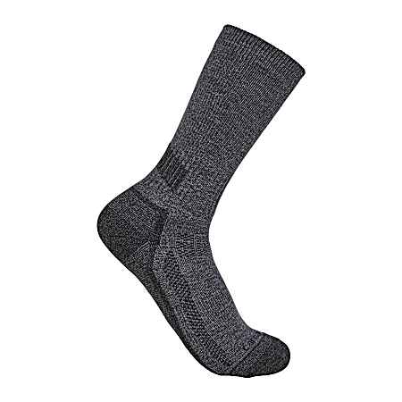 Men's Force Performance Charcoal Crew Socks - 3 Pk