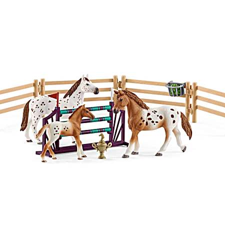 Horse Club Lisa's Tournament Training w/ Appaloosas Figure