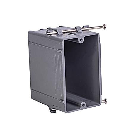 1-Gang 20 cu. in. Grey New Work Standard Switch/Outlet Wall Electrical Box
