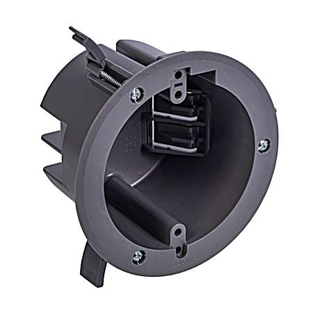 1-Gang 18 cu. in. Grey Old Work Round Ceiling Electrical Box