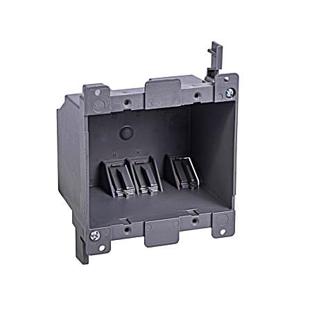 2-Gang 25 cu. in. Grey Old Work Retrofit Standard Switch/Outlet Wall Electrical Box