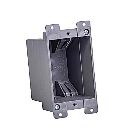 1-Gang 14 cu. in. Grey Old Work Standard Switch/Outlet Wall Electrical Box