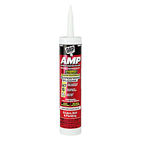 9 fl oz AMP Advanced Modified Polymer Waterproof Kitchen, Bath & Plumbing Sealant