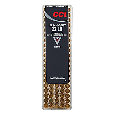 .22 LR 40 Gr Mini Mag LRN Varmint Cartridges - 100 Rds