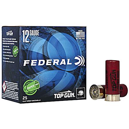 12 Gauge Top Gun Paper Wad 2-3/4'' 7.5 Shot Shotshells - 25 Rounds