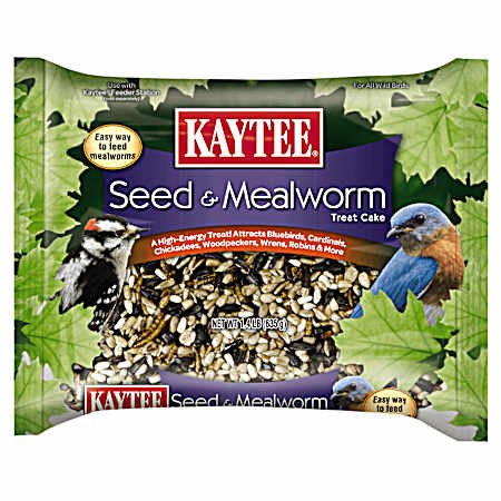 Seed & Mealworm Treat Cake Wild Bird Food