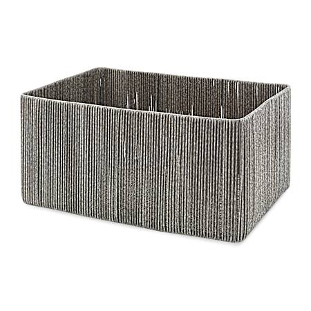 Tonal Distressed Rattique Curved Large Storage Bin