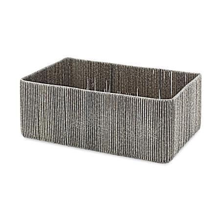 Tonal Distressed Rattique Curved Medium Storage Bin