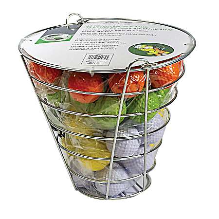 Foam Practice Golf Balls w/ Range Bucket - 48 Ct