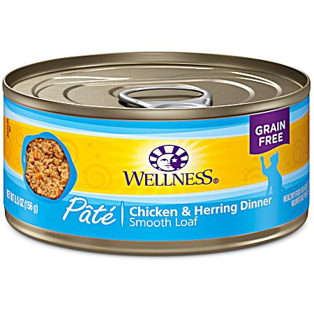 Adult Grain-Free Chicken & Herring Dinner Pate Wet Cat Food, 5.5 oz Can