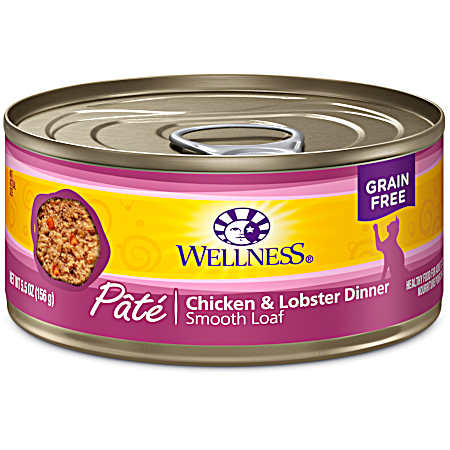Adult Grain-Free Chicken & Lobster Dinner Pate Wet Cat Food, 5.5 oz Can