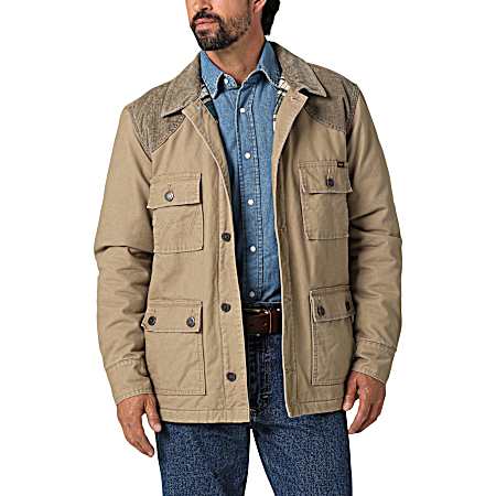 Men's Western Flannel Lined Barn Coat