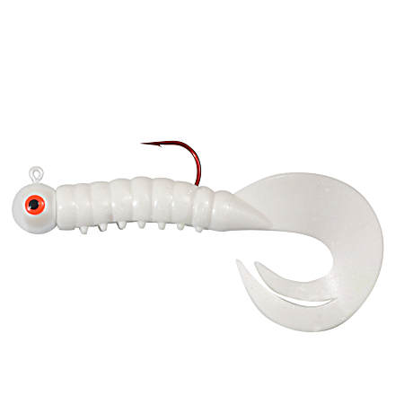 Rigged Gum-Ball Jig Grub - 4 Pk
