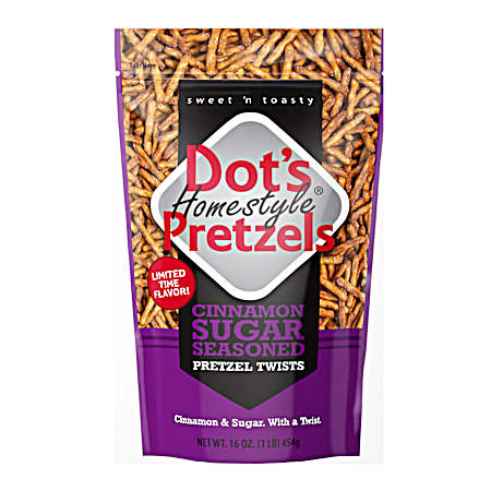 16 oz Cinnamon Sugar Seasoned Pretzel Twists