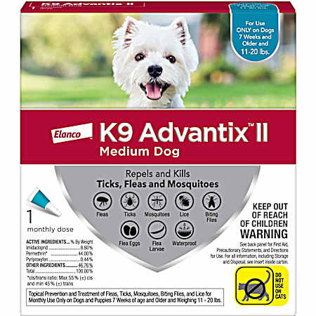 Medium Dogs 11-20 lbs Flea & Tick Control