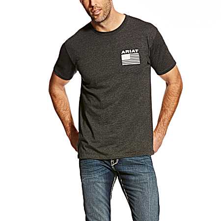 Men's Charcoal Heather Freedom Short Sleeve Shirt