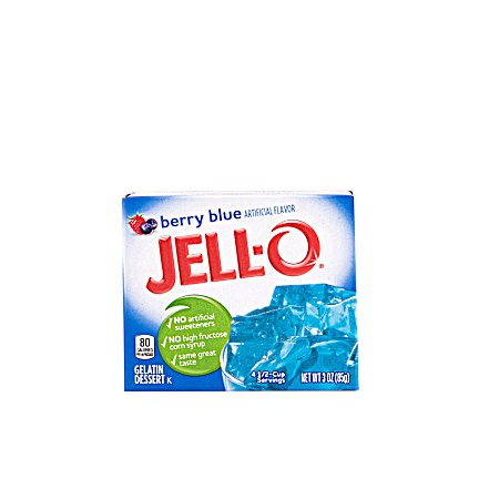 Berry Blue Gelatin Dessert - 3 oz