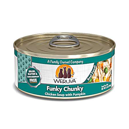 5.5 oz Classic Cat Food Funky Chunky Chicken Soup w/ Pumpkin