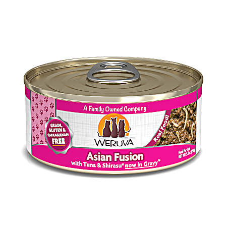 5.5 oz Classic Cat Food Asian Fusion w/ Tuna & Shirasu in Gravy