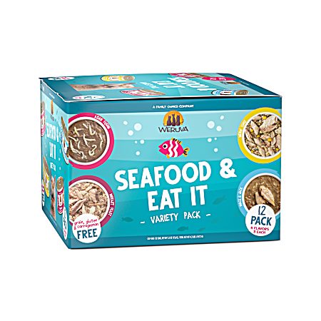 Classic Cat Food Seafood & Eat It! Variety Pack - 12 Cans