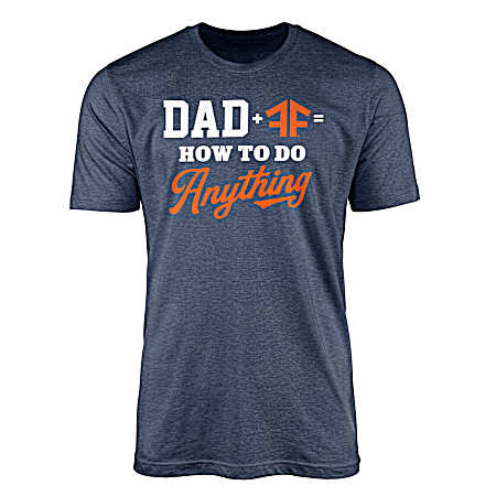 Men's Heather Navy Dad Short Sleeve Shirt