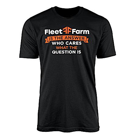 Men's Black The Answer Short Sleeve Shirt